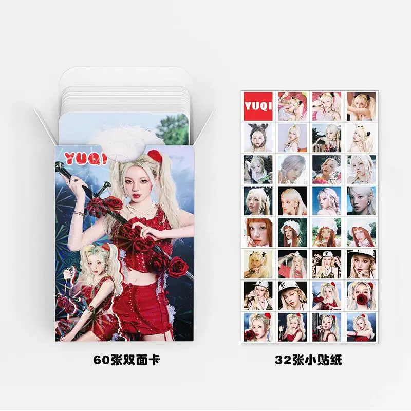 92 قطعة/المجموعة/مجموعة بطاقات لومو ليزر تحفيزية من Song Yuqi - مجموعة صور ثلاثية الأبعاد على شكل نجمة مع ملصقات حصرية