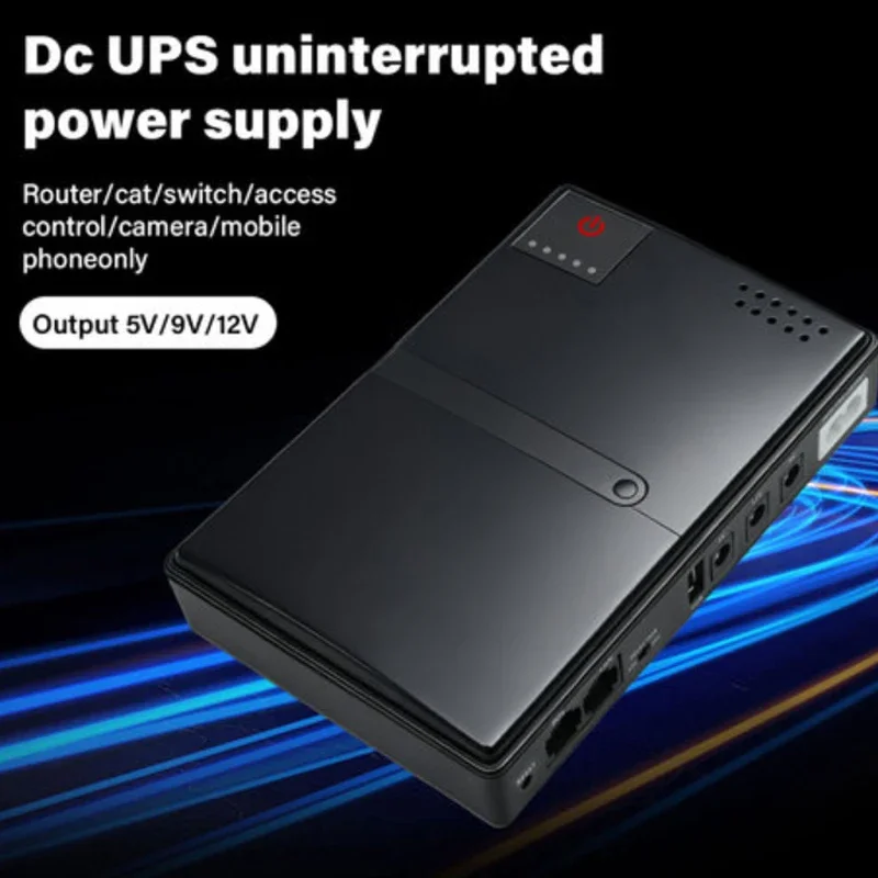 DC18W /36W DC1018P/DC1036P 1A/2A 5V/9V/12V Adaptor Daya Cadangan UPS Mini Portabel Serbaguna Kapasitas Besar untuk WiFi, Router