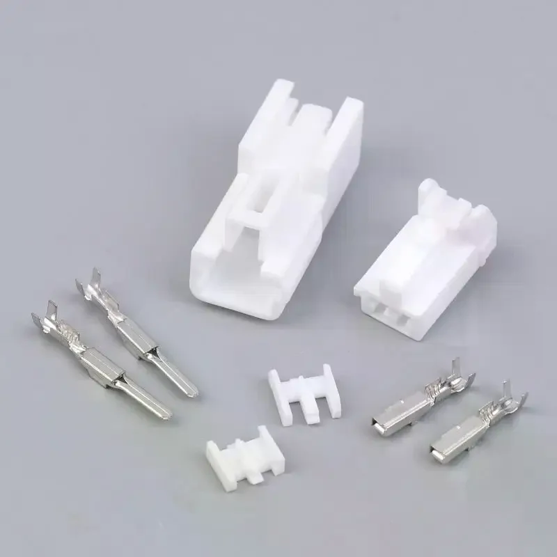 1 Set 2 Pin Electric Ventilation Seat Connector Motor Anti-Theft Device Window White Male Female Plug DJ7026A-2.2-11/21