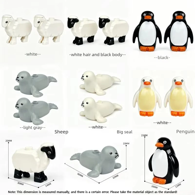 New Hot-Selling Animal Accessories Package Seal Penguin Sheep Puzzle Assembled Small Particle Building Blocks DIY Birthday Gift