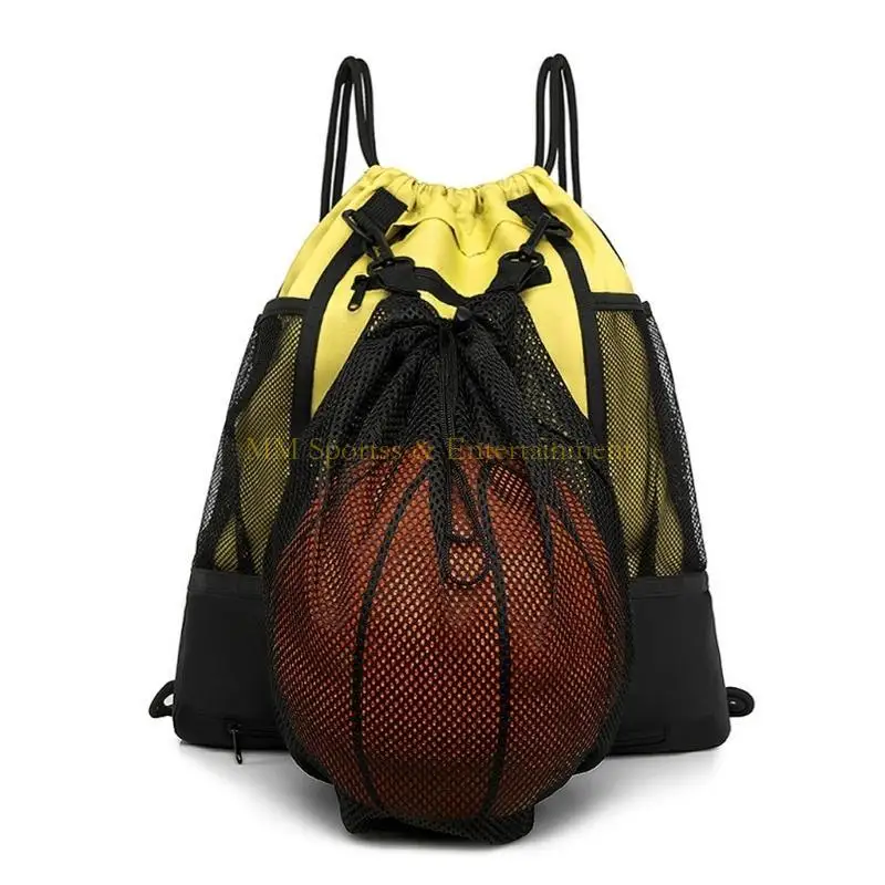31BE Basketball Gym Sports Poldable Sackpack Soccer Soccer Sacs Sacs Boy Girl Drawstring à avec sacs en mailles