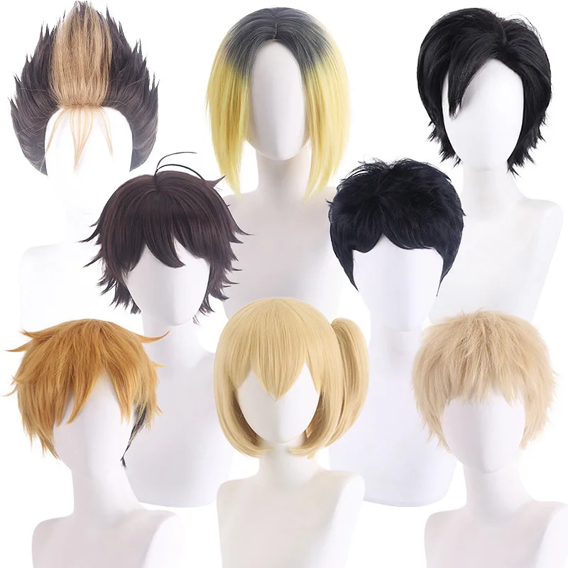 

Synthetic Cosplay Wig Anime Character Costume Party Hair Heat Resistant Fiber Halloween Role Play Styling