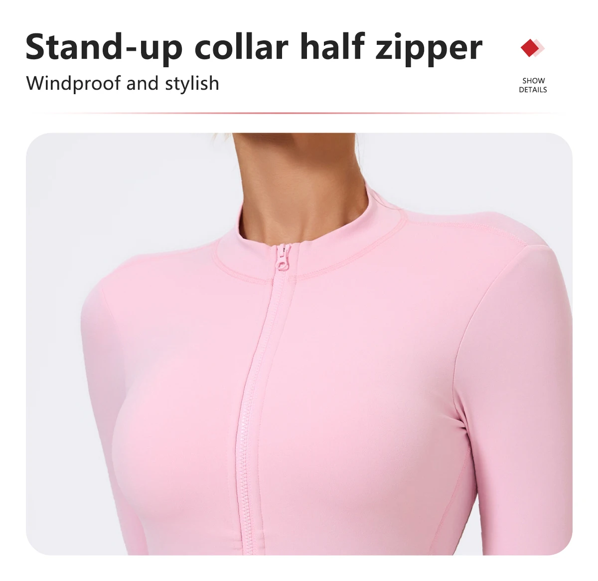 Ctenkevet Sommer Halb-Reißverschluss Frauen Gym Overall Weibliche Im Freien Atmungsaktive V Zurück Active Gesäß Lift Sport Outfit Für Frau – Detail 3
