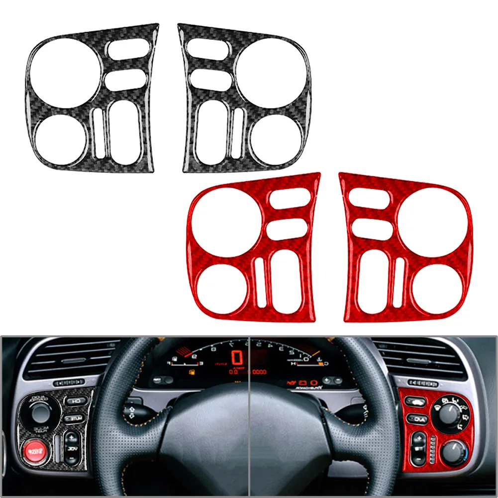 2Pcs LHD Carbon Fiber Car Interior Driver Dashboard Cover Trim For Honda S2000 2000 2001 2002 2003 2004 2005 2006 2007 2008 2009