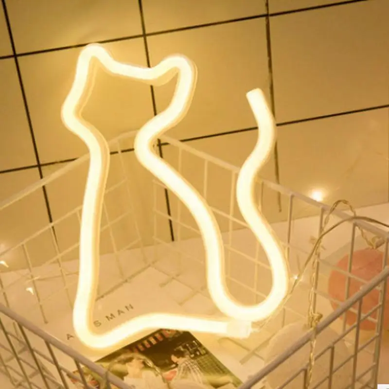 Cute Cat Bedroom Ambient Light, Wall Decoration, Night Light, Holiday Gift, Cute Animal-Themed Ambient Decorative Light