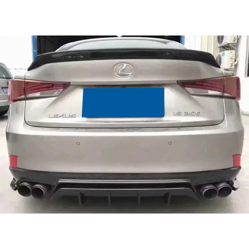 Real Carbon Fiber Rear Bumper Trunk Lip Diffuser  Side Angle For Lexus IS200T IS250 IS300 2017 2018 2019 2020 2021 2022 4pcs/Set