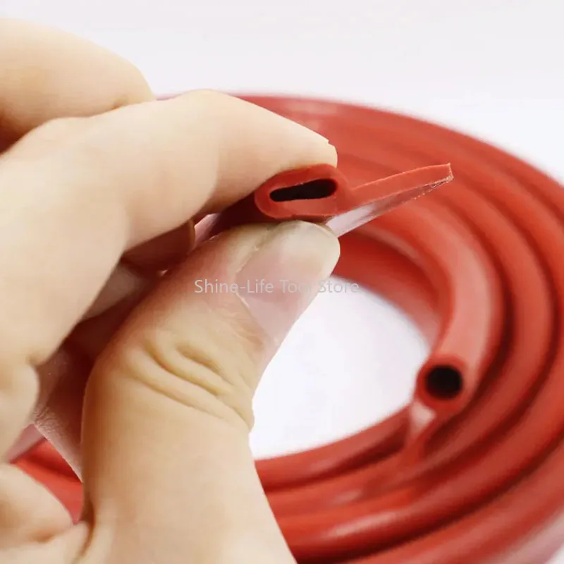 High and Low Temperature Resistant P Type Red Silicone Strip Oven Refrigerator Door Window Silicone Rubber Sealing Strip view 5