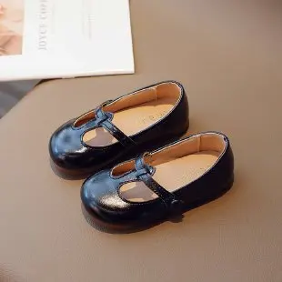 Girls autumn new Korean version of little girl soft soled leather shoes with children's academy style single shoes