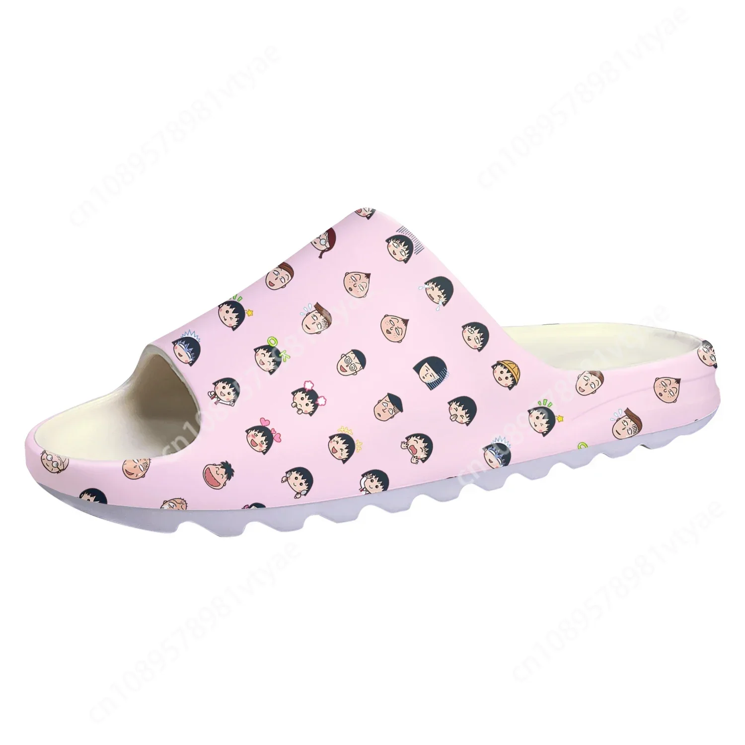 

Chibi Maruko Soft Sole Sllipers Mens Womens Teenager Home Clogs Japanese Anime Step In Water Shoes On Shit Customize Sandals