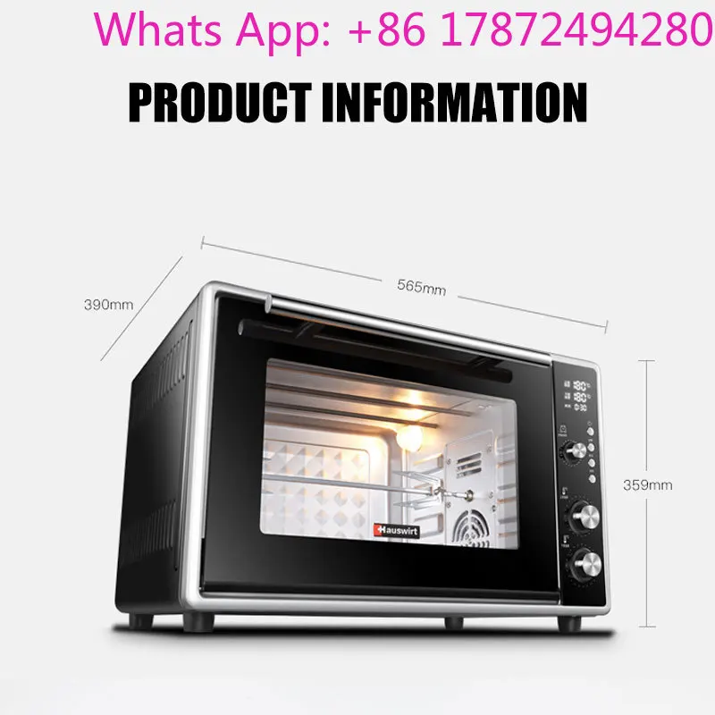 Horno eléctrico multifunción automático de 50L de gran capacidad, electrodoméstico para la cocina.