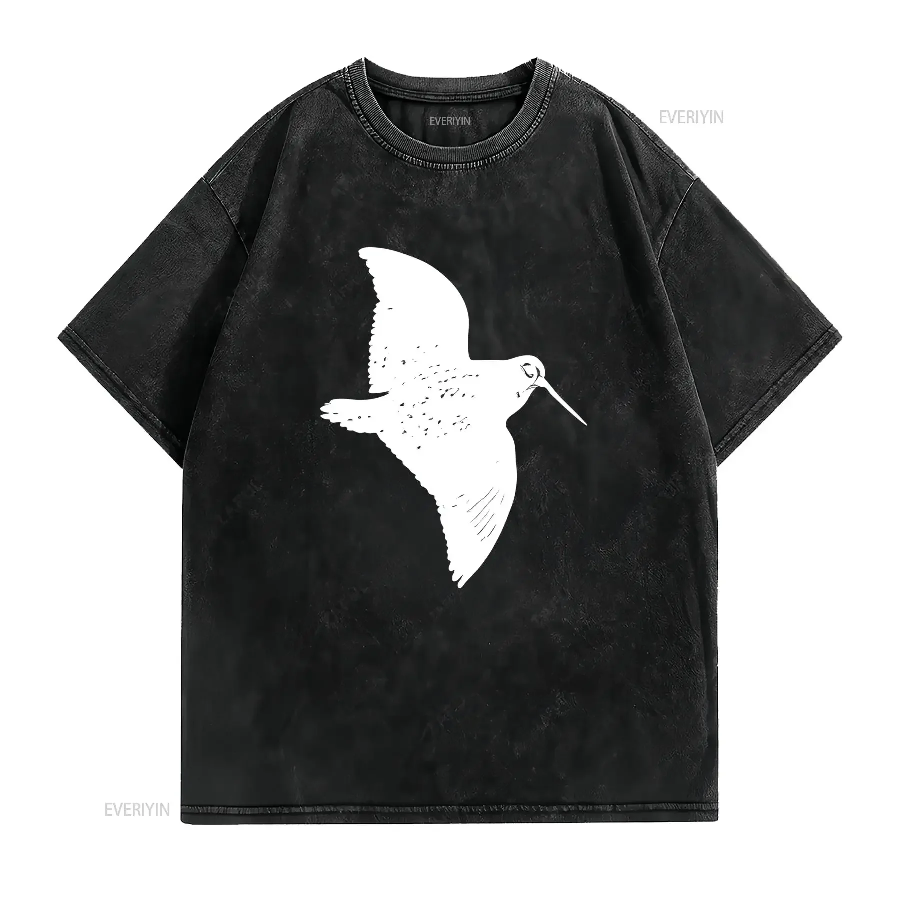 T shirt da uomo Woodcock vintage pesante vestibilità relaxed girocollo stampa geometrica casual comfort per tutte le vintage