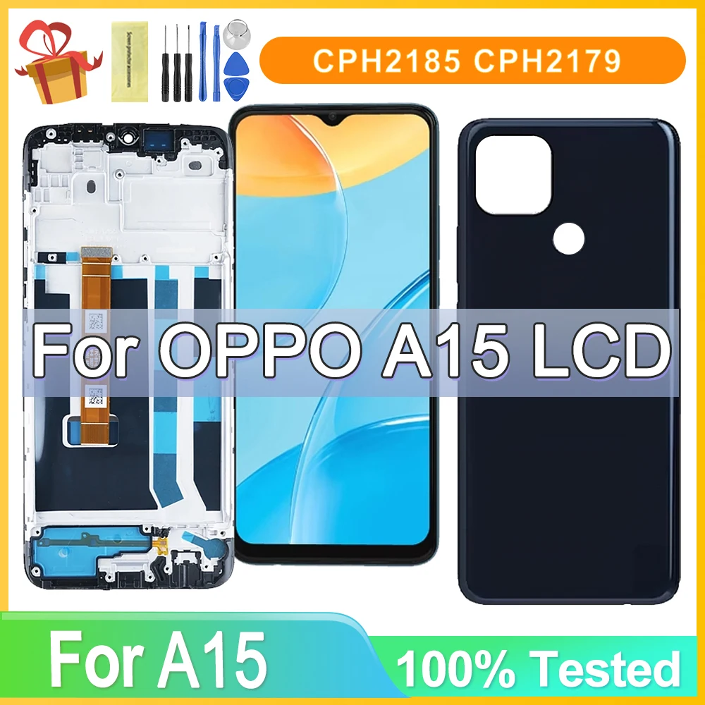 

6.52" IPS For OPPO A15 A15s LCD Display Touch Screen Digitizer Assembly Panel CPH2185 CPH2179 LCD Replacement Replace Parts