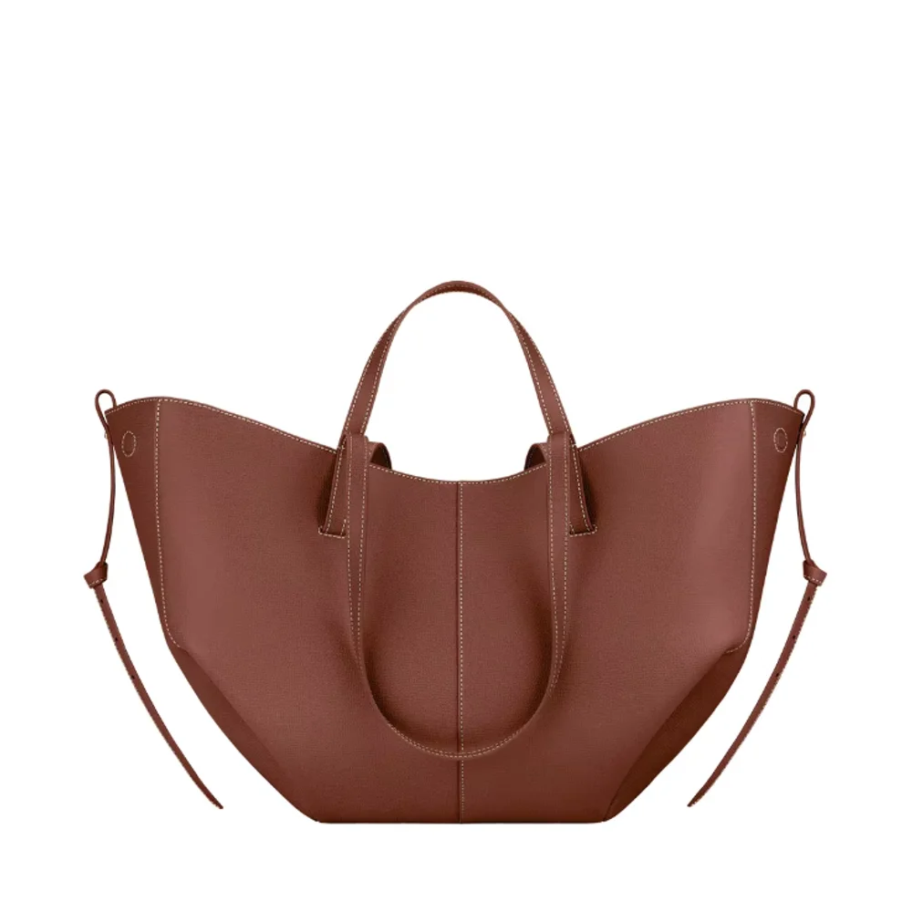 European and American retro large wing tote bag, large capacity hand-held bucket bag, single shoulder women's bag