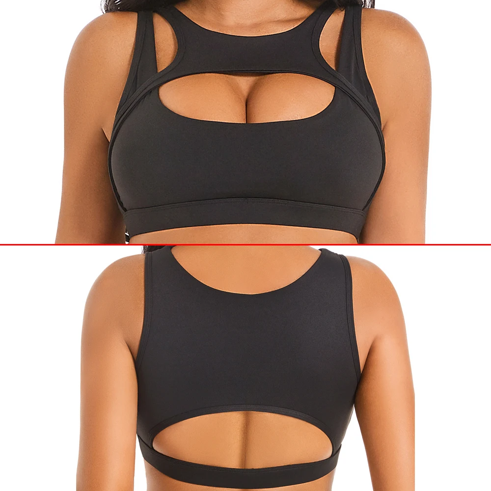 Removable Cups Sports Bra Shockproof Running Fitness Anti-sagging Upper Collection Soft Support High-strength Women\'s Yoga Vest