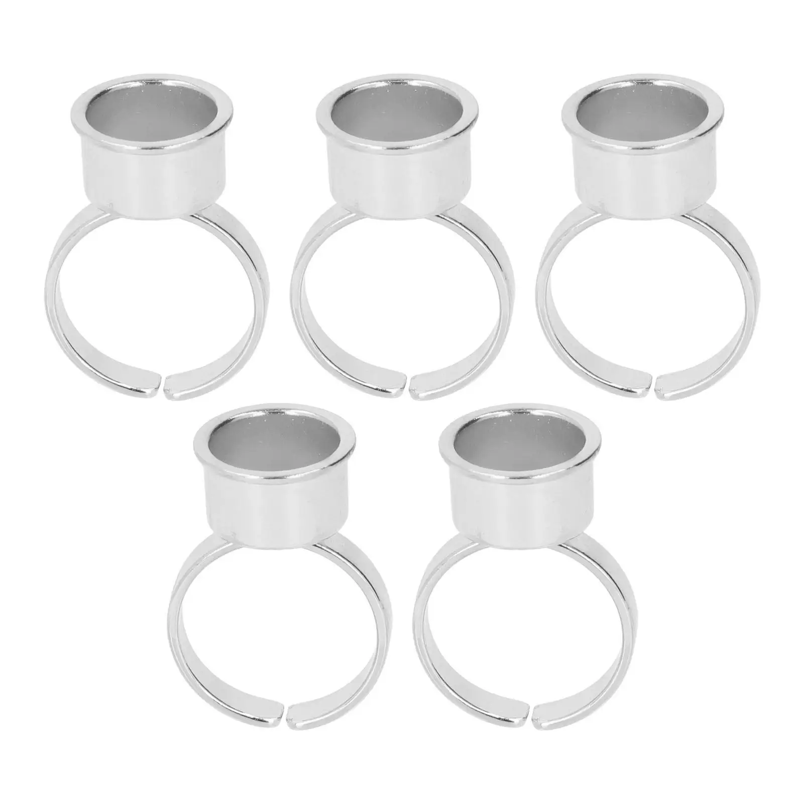 

5pcs Microblading Ink Cups Stainless Steel Eyebrow Lip Tattoo Holder Eyelash Glue Container