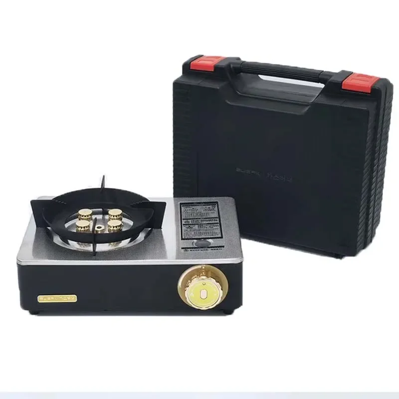 6000w High Power Butane Gas Stove Outdoor Gas Burner 2 Gears Flame Metal Heater Camping Picnic Adult Portable Camp Cooking
