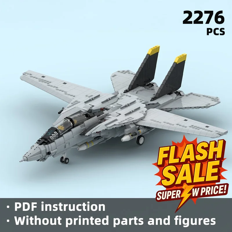 Features a streamlined fuselage and variable swept-back wing structure The modern air Force fighter jet building block model