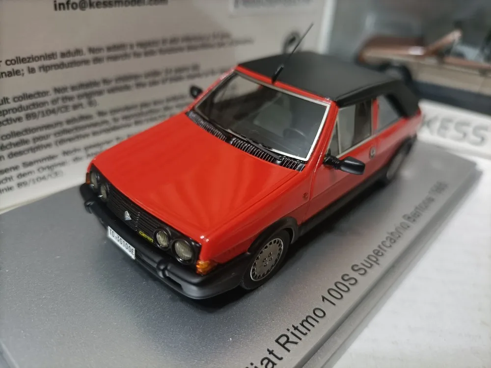 Kess 1:43 Fiat Ritmo 100S Supercabrio Palinuro Bertone 1985 Edisi Terbatas Resin Logam Statis Model Mobil Hadiah Mainan