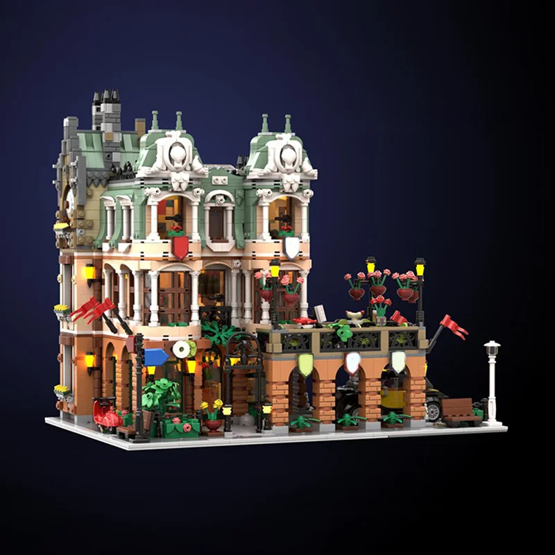 4552pcs MOC Garden Palace Restaurant Modulared Model Building blocks toy Architecture Assemble Christmas gift idea Brick Kids