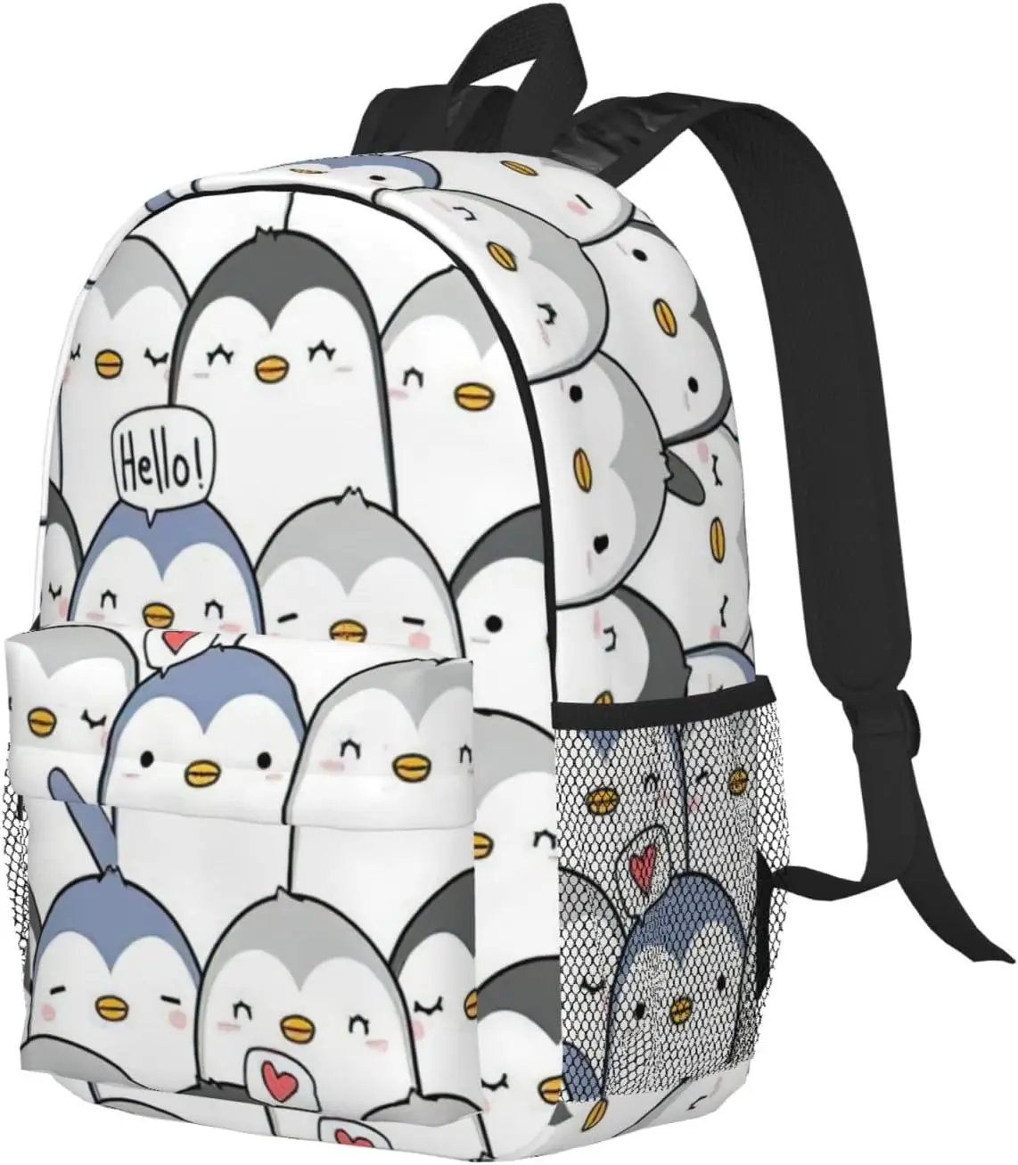Cute Penguin Print Versatile Adult Backpack for Work Hiking Waterproof Backpack Laptop Compartment