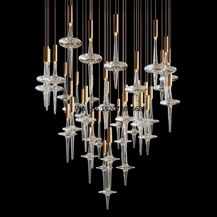 

Новый дизайн, украшение для помещения, магазин, вилла, зал, подвесное освещение, современная светодиодная подвесная люстра, лампа, стеклянные подвесные светильники