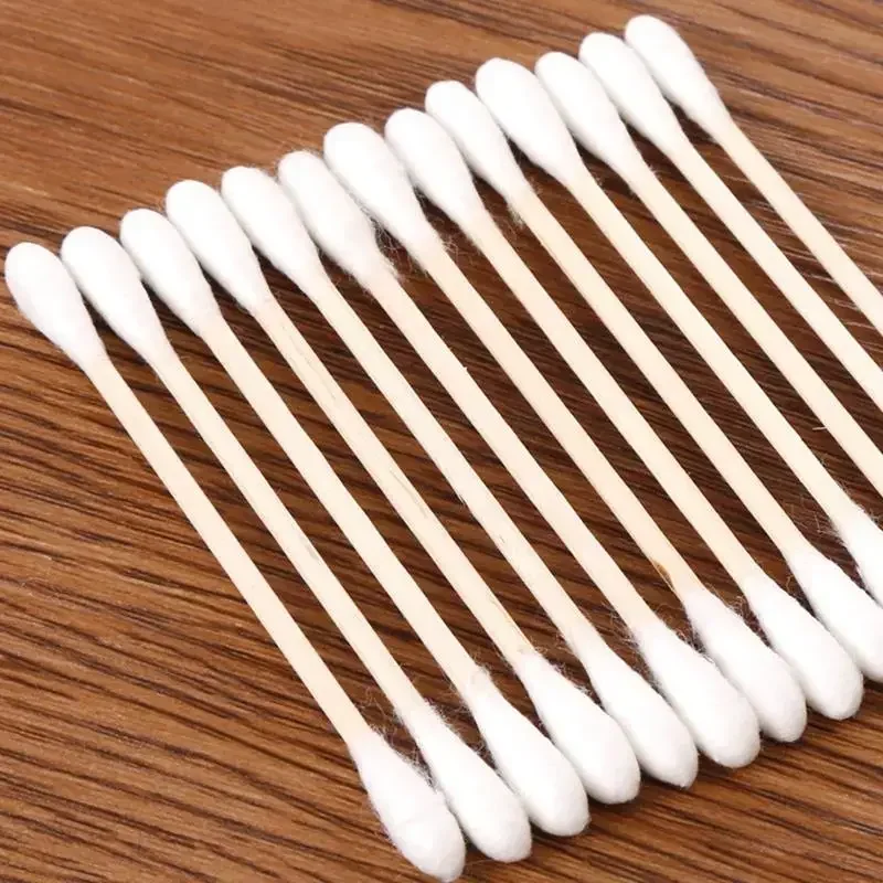 100/200/500pcs Double Head Cotton Swab Women Makeup Cotton Buds Swabs Tip For Wood Sticks Nose Ears Cleaning Health Care Tools