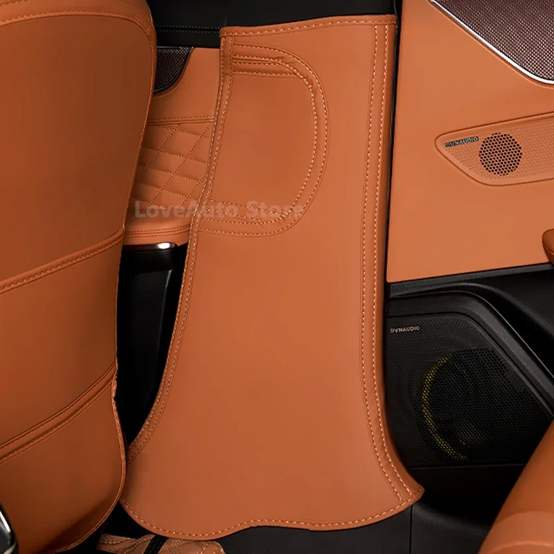 

For BYD HAN DM EV 2021 2022 2023 Car B Pillar Anti-kick Protective Mat Seat Belt Pad Cover Leather Decoration Strip Accessories