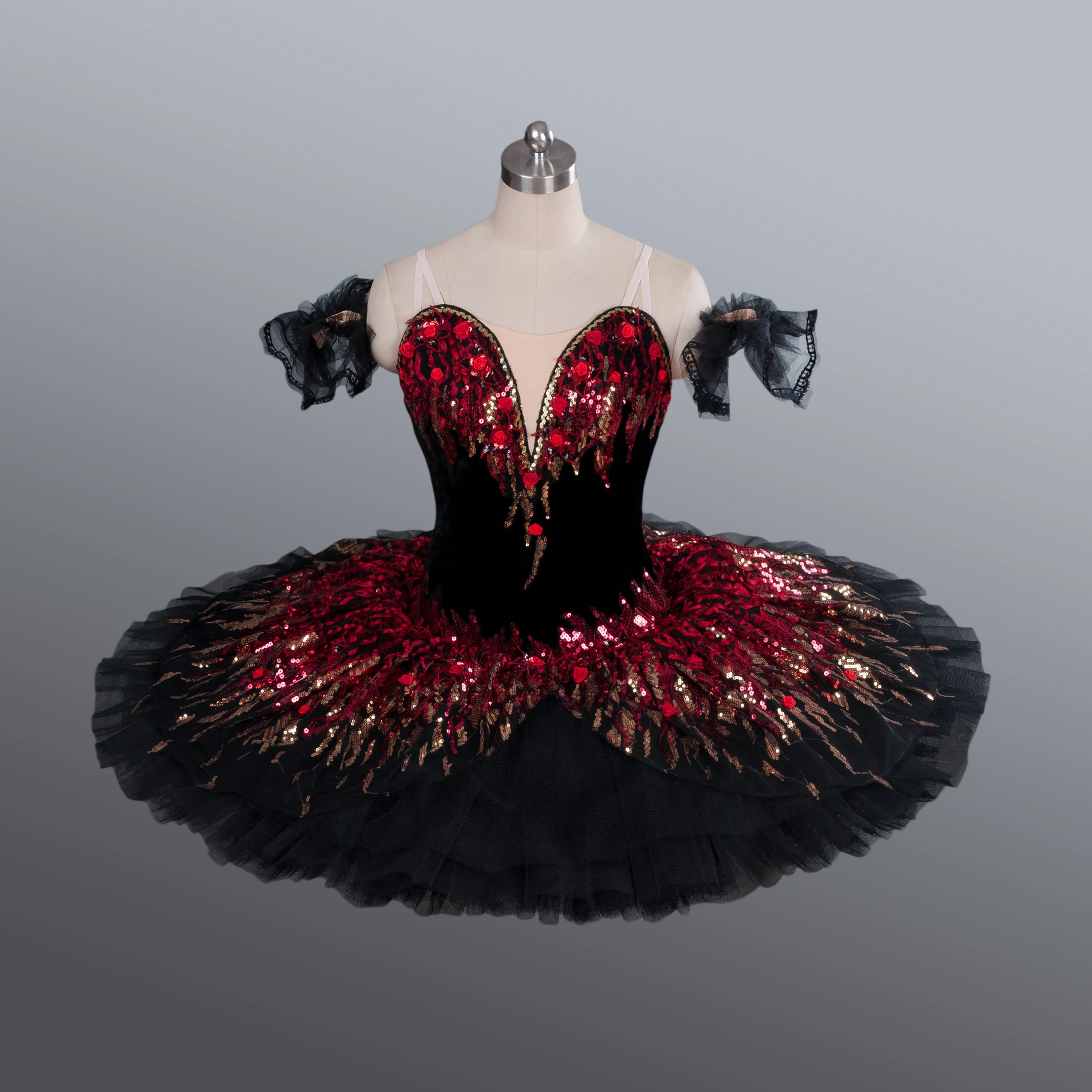 Atacado personalizado tamanho feminino adulto desempenho usar vermelho ballet tutu traje