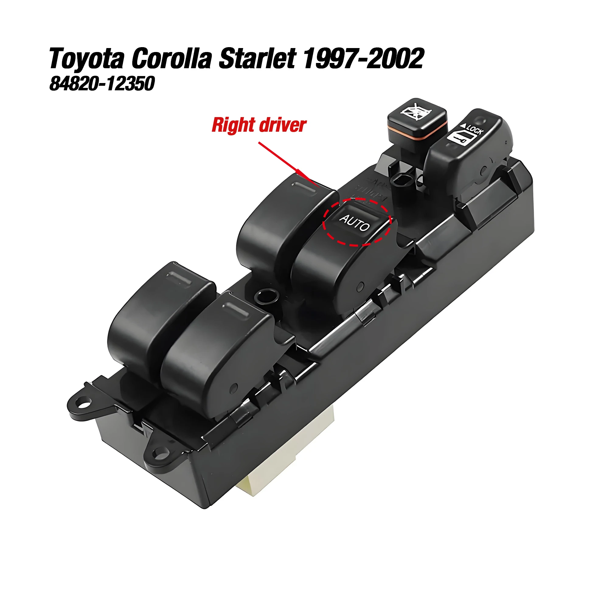 84820-12350 8482012350 для Toyota Corolla Starlet EP91 EP95, передний правый главный переключатель управления стеклоподъемником