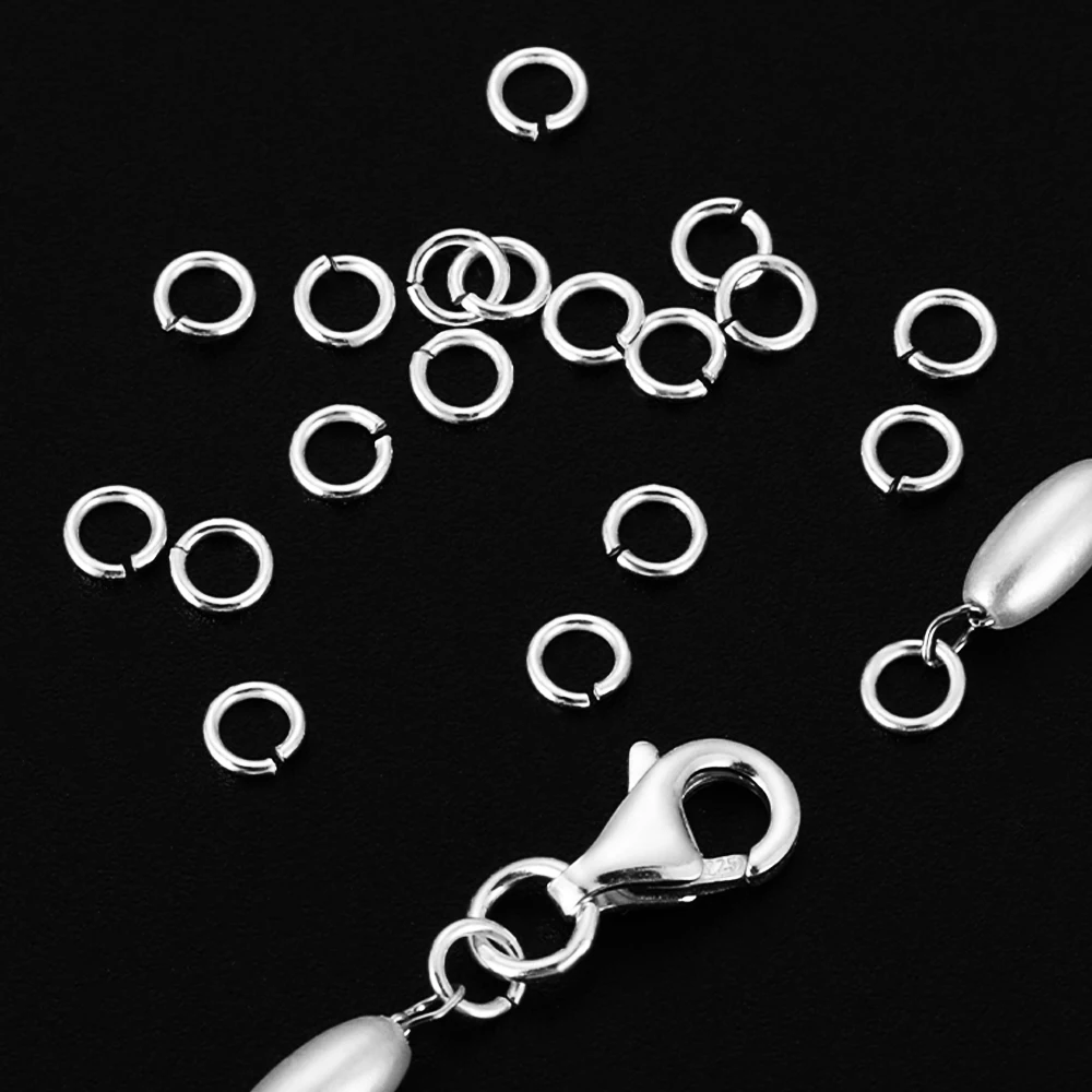 

30pcs Real 925 Sterling Silver Jump Rings Split Ring Openable Loop Connectors for DIY Jewelry Making Fashion Jewerly Findings