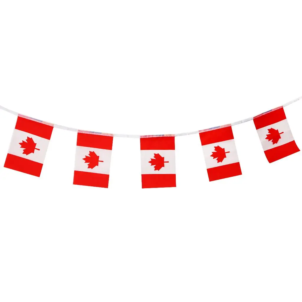 Canada String Flags Banner Festival Decoration Polyester World Flags for Bar Room Events and Parties