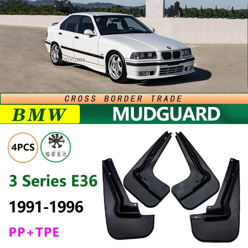 4pcs For BMW 3 Series E36 1991-1996 Mud Flaps Splash Guards Mudguards Front Rear 1991 1992 1993 1994 1995 1996