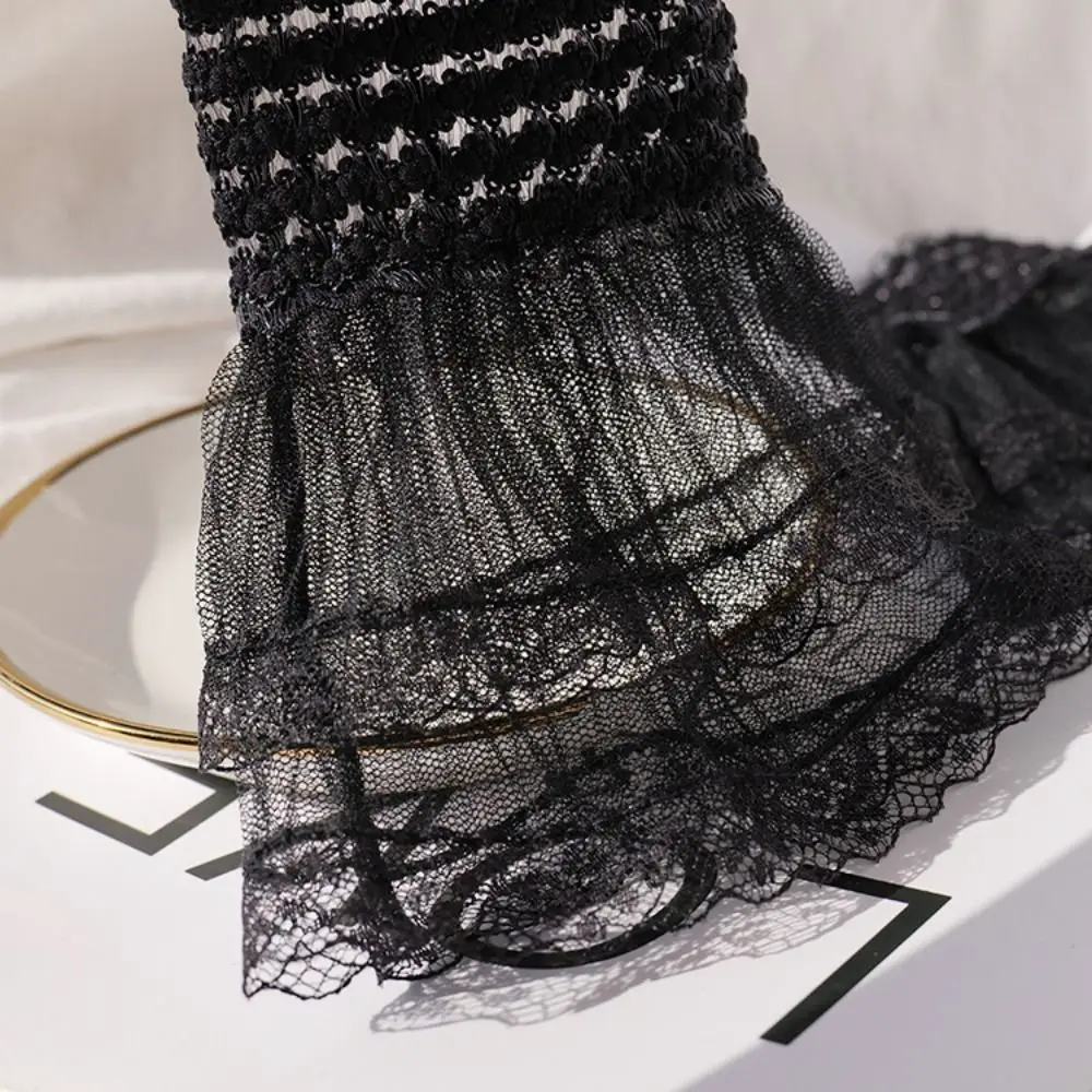 1Pair Universal Gloves Arm Cover Scar Cover Lace Cuffs Ruffles Elbow Sleeve Fake Sleeve Detachable Sleeve Cuffs