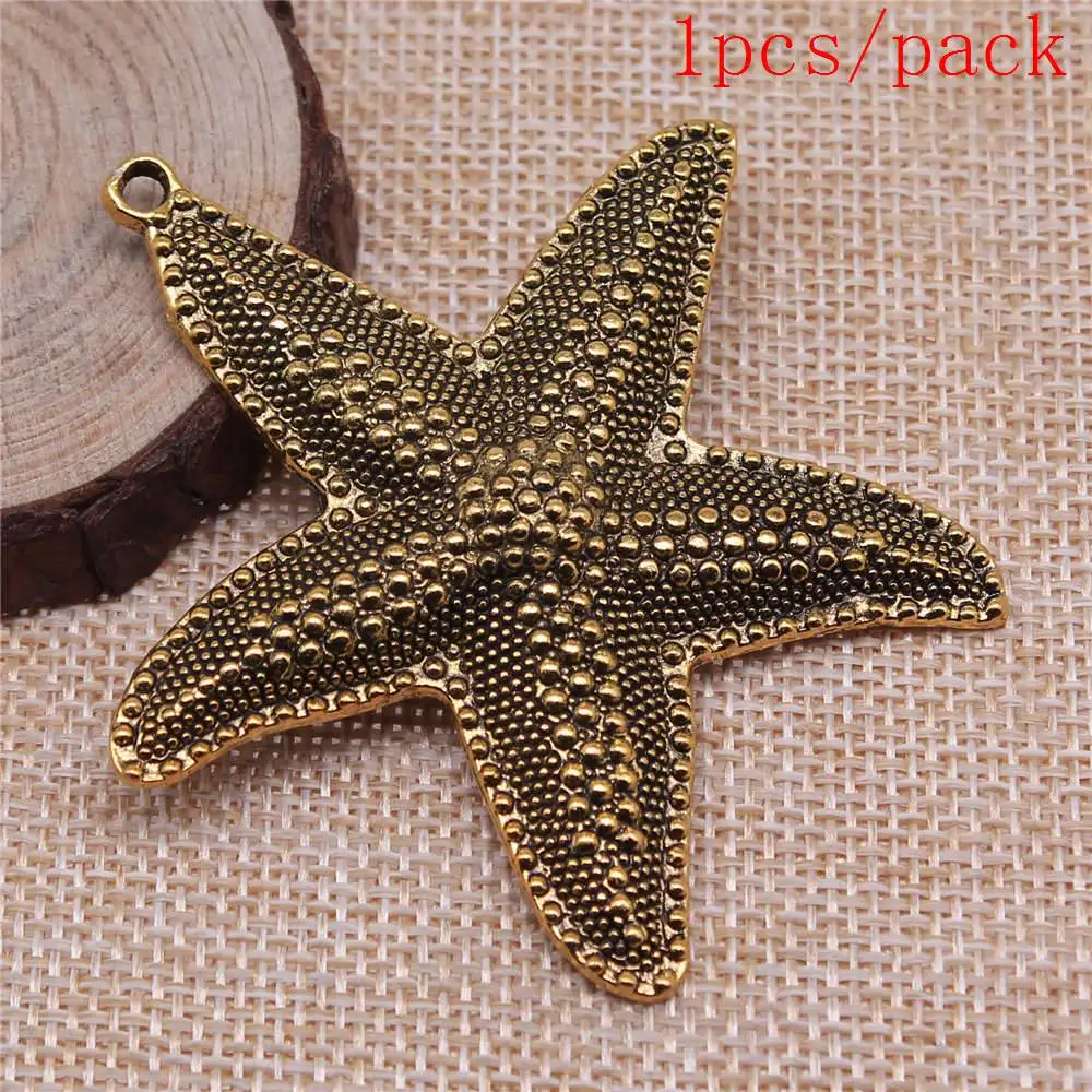 Big Starfish Charms For Jewelry Making DIY Pendants For Gift Bulk