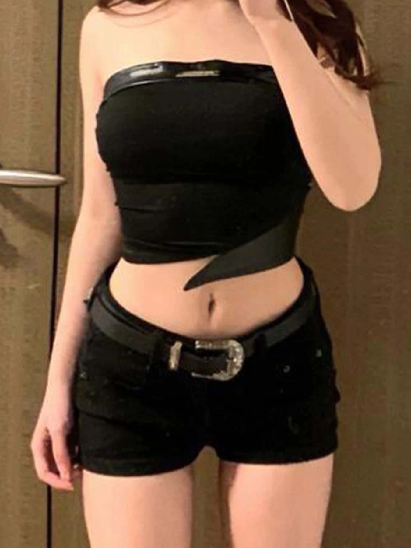

Bla Low Waist Denim orts Women's Summer Sexy Y2K Millennium Sle Ultra ort Slimming Hot Pants Spring Season Elastic