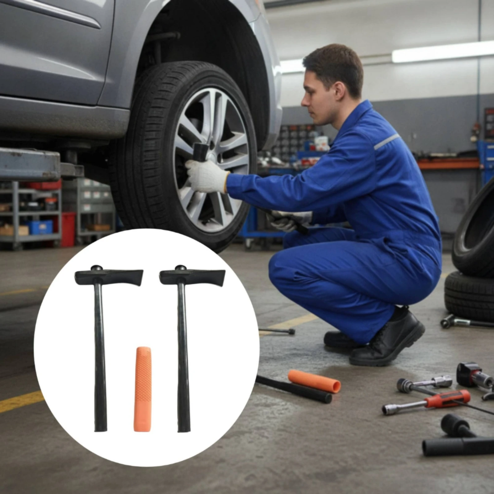 Tire Bead Breaker Manual Tire Removal Tool Industrial Portable for Mechanics, Auto Repair Shop, Garage