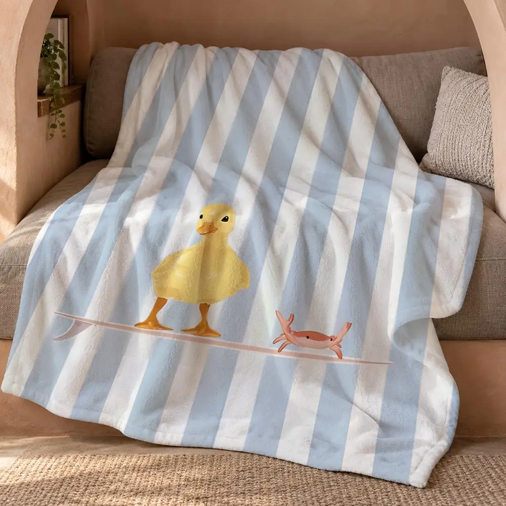 The Little Yellow Cute Throw Double Sided Flannel Throw Blanket Soft Travel Camping Sofa Bed Home