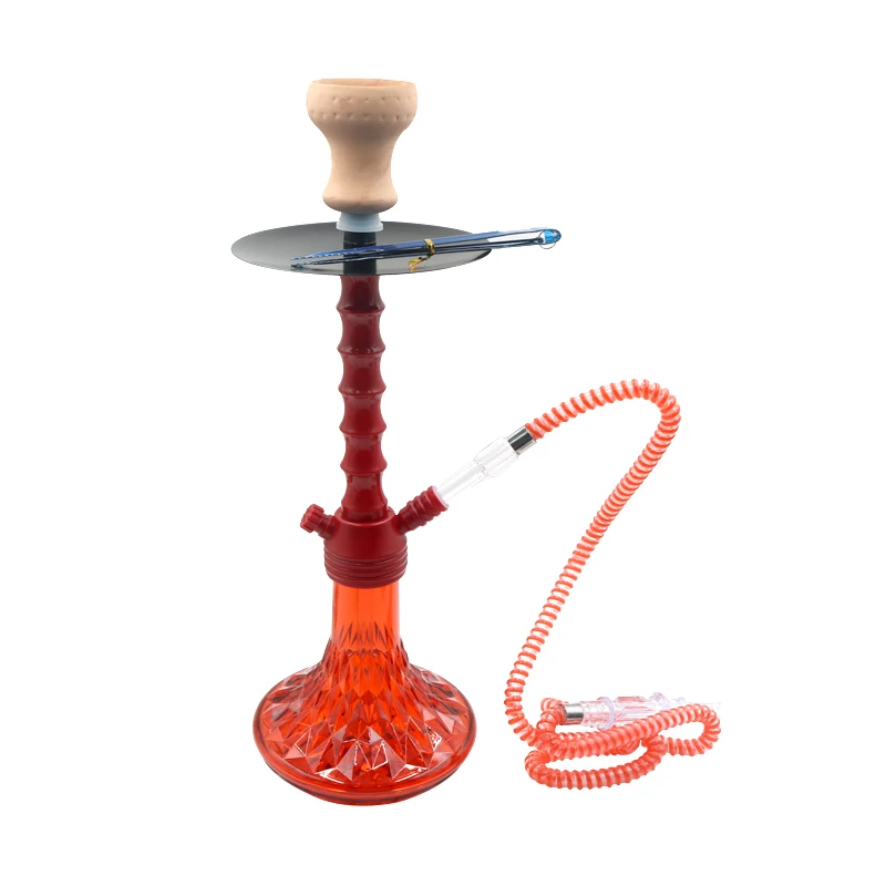 Acrylic Hookah Set Ceramics Bowl Shisha Hose Water Pipe with Coal Tongs Nargile Sheesha Narguile Chicha Cachimbas Accessories