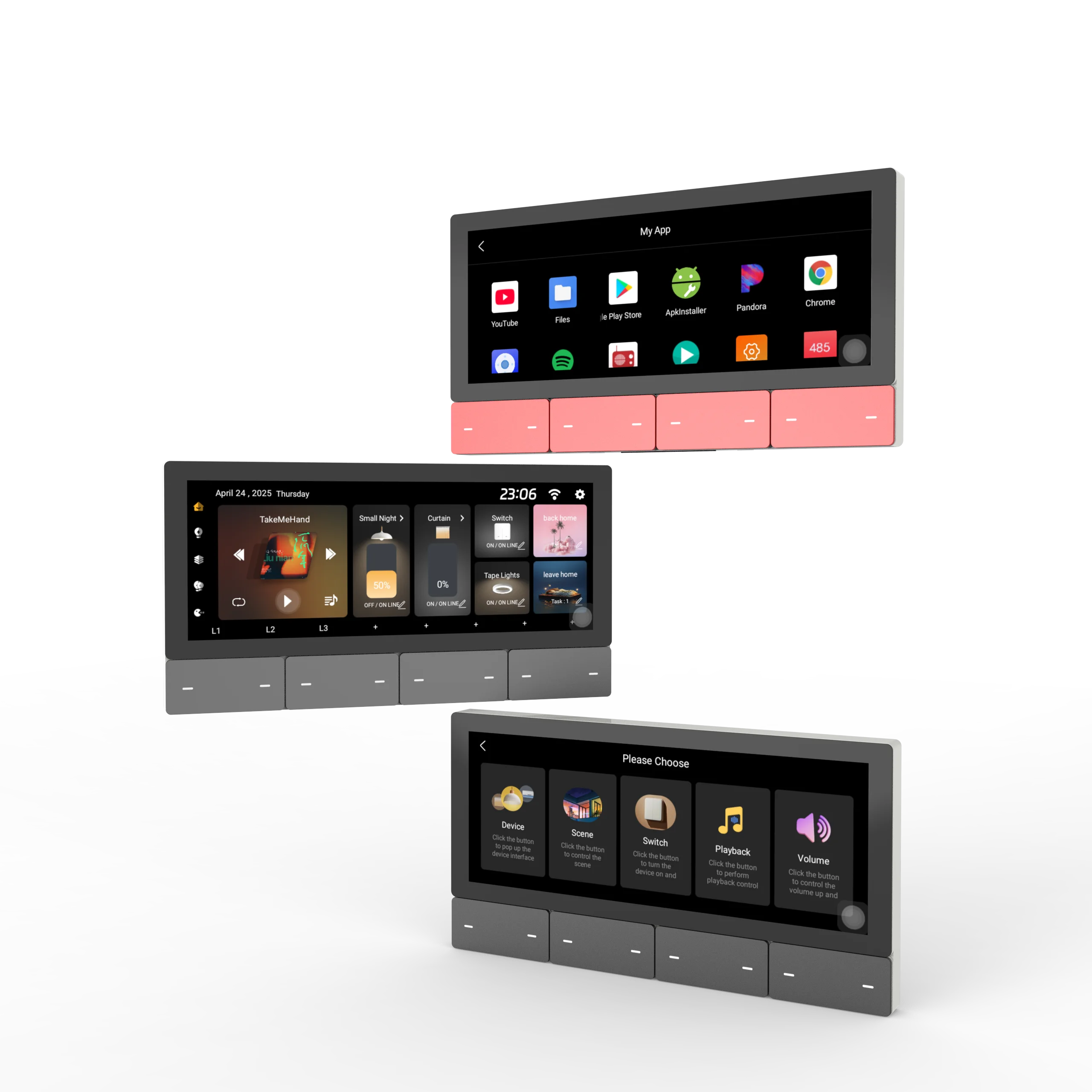 Tuya Zigbee 3.0 Smart Switch Wifi Smart Home Central Control Panel 6.2 Inch Touch Screen for Home Automation Music Amplifier F5
