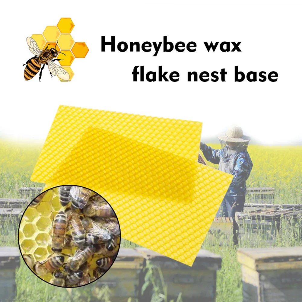 9x13cm Bee Wax Foundation Bee Hive Wax Frames Base Sheets Bee Comb Honey Frame Beeswax Sheets Beekeeper Equipment