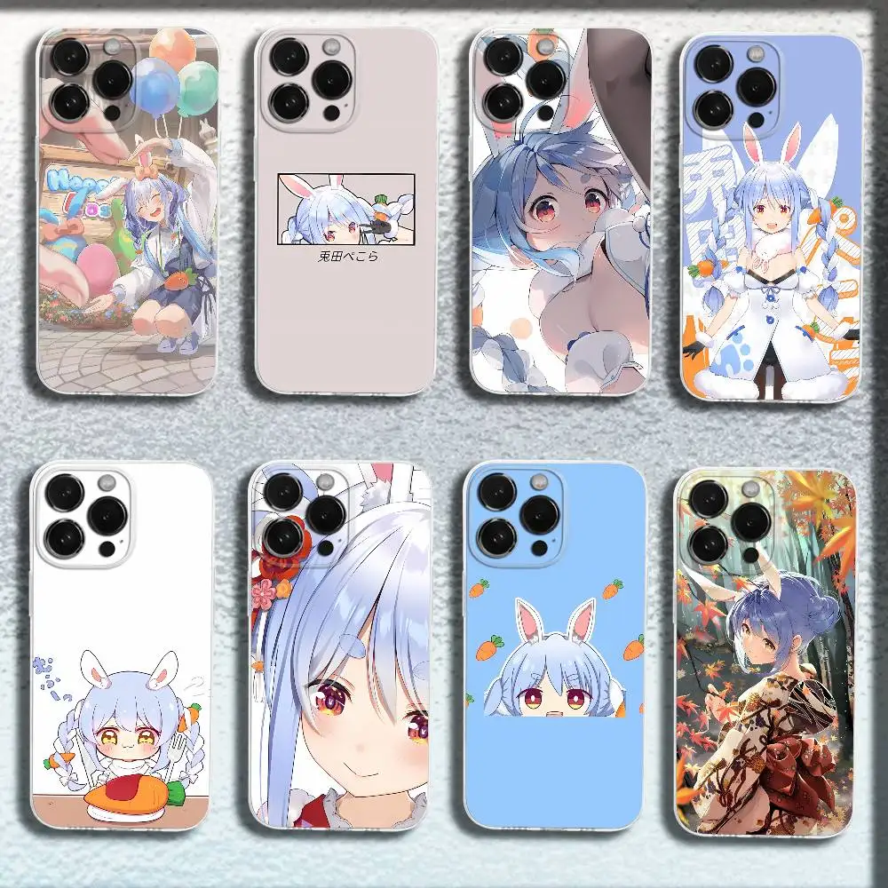 U-Usada Pekora Hololive Phone Case For iPhone 17,16,15,14,13,12,11,Pro,Max,Plus,E,SE4,Air,Mini Transparent Cover