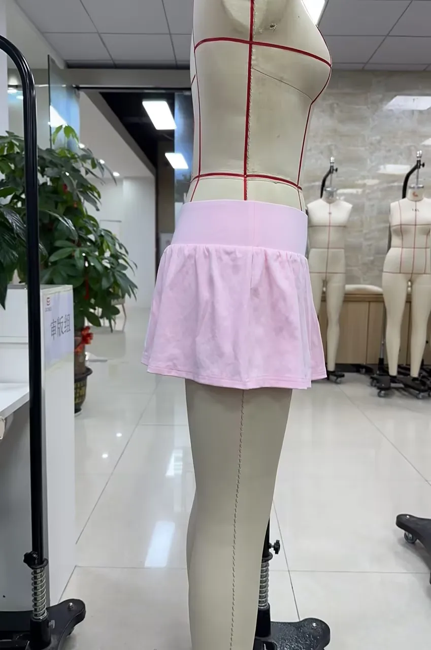 Women Asymmetric Hem Midi Skirts Summer Solid Color Flowy A-Line Skirt