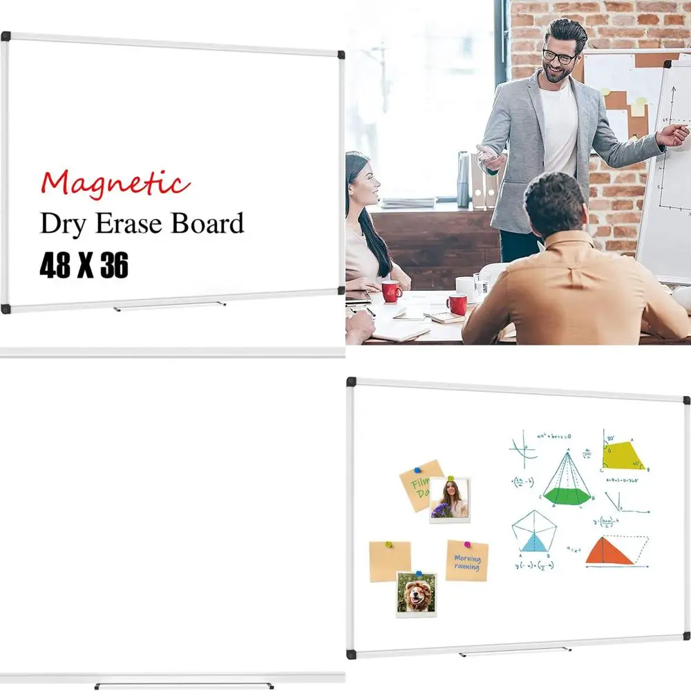 لوح مسح جاف مغناطيسي مقاس 48 × 36 مع حامل قلم تحديد قابل للإزالة #1