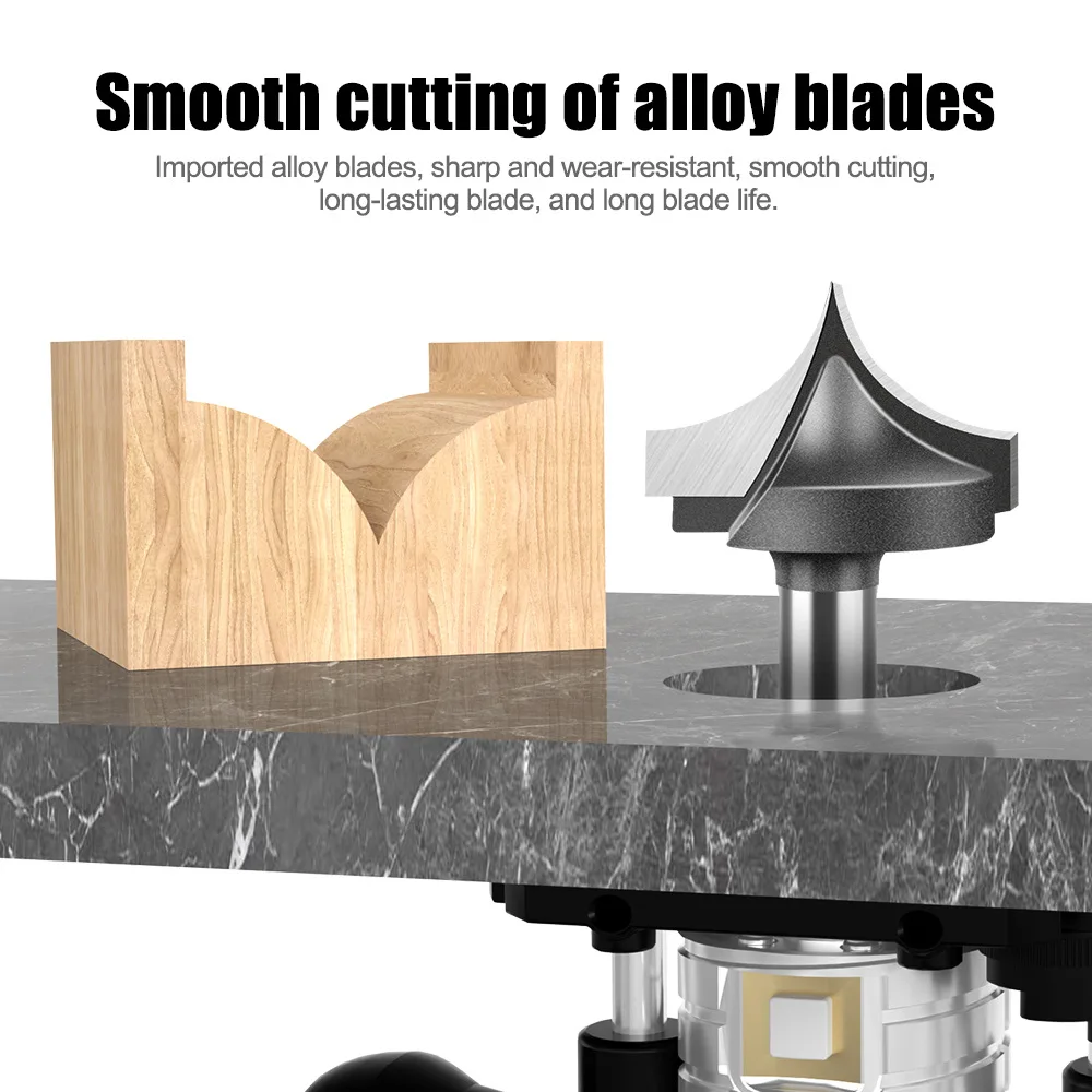 1PC 6MM Shank Milling Cutter Wood Carving Wood CNC Round Nose Bits Round Point Cut Bit Shaker Sharp Cutter Solid Carbide Tools