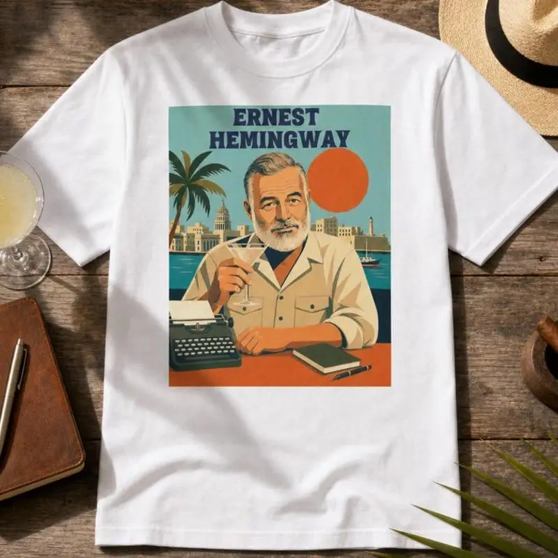 Ernest Hemingway Retro Poster T-Shirt