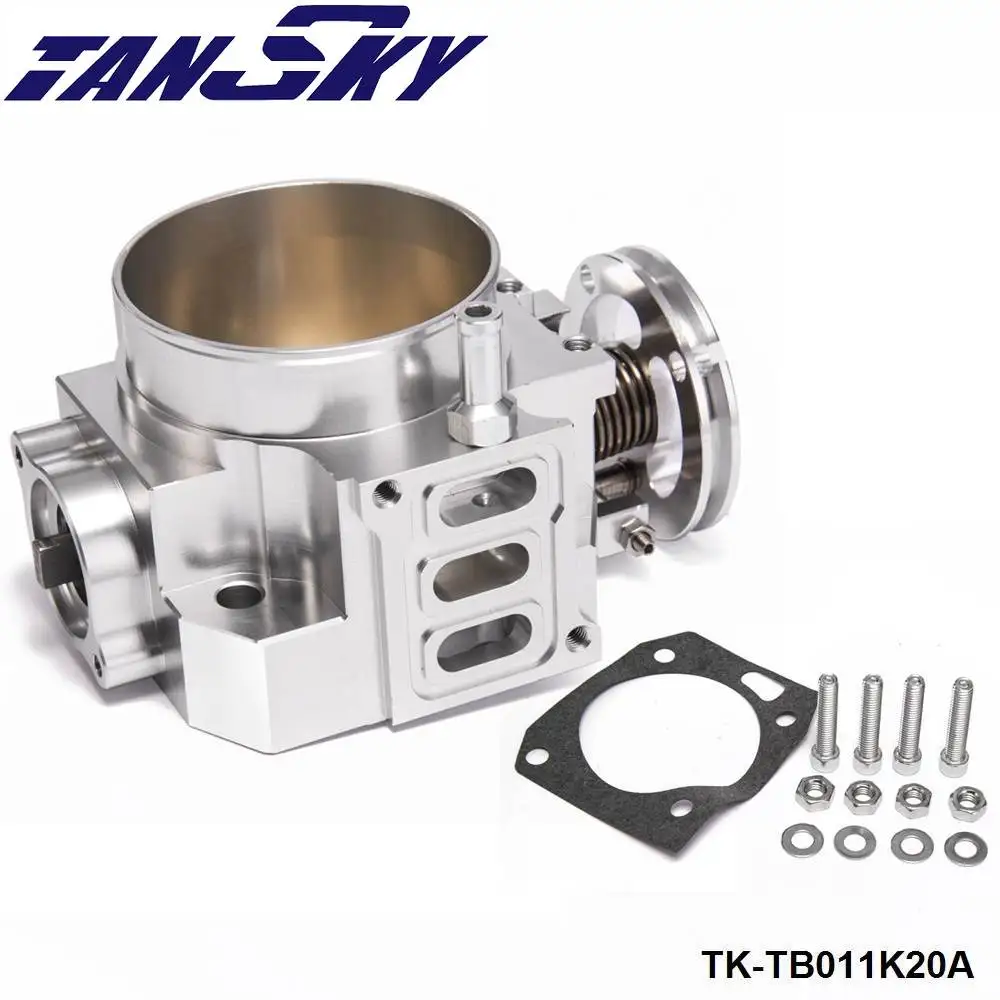 Upgrade 70mm Intake Manifold Throttle Body Plate Assembly Silver For Honda K20A2 / K20A4 TK-TB011K20A