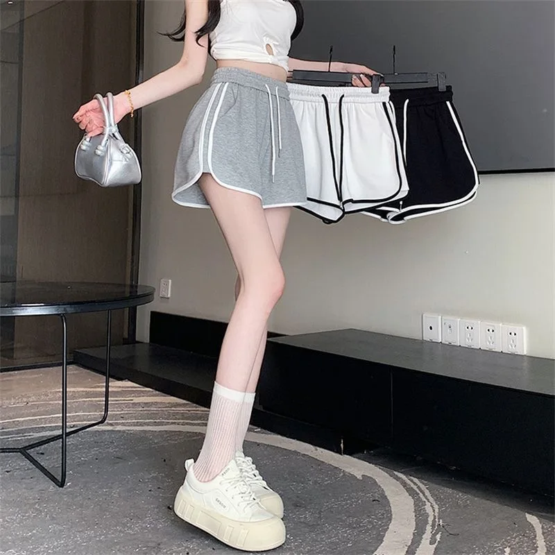

Sports Shorts Women Summer 2025 New Candy Color Anti Emptied Skinny Shorts Casual Lady Elastic Waist Beach Correndo Short Pants