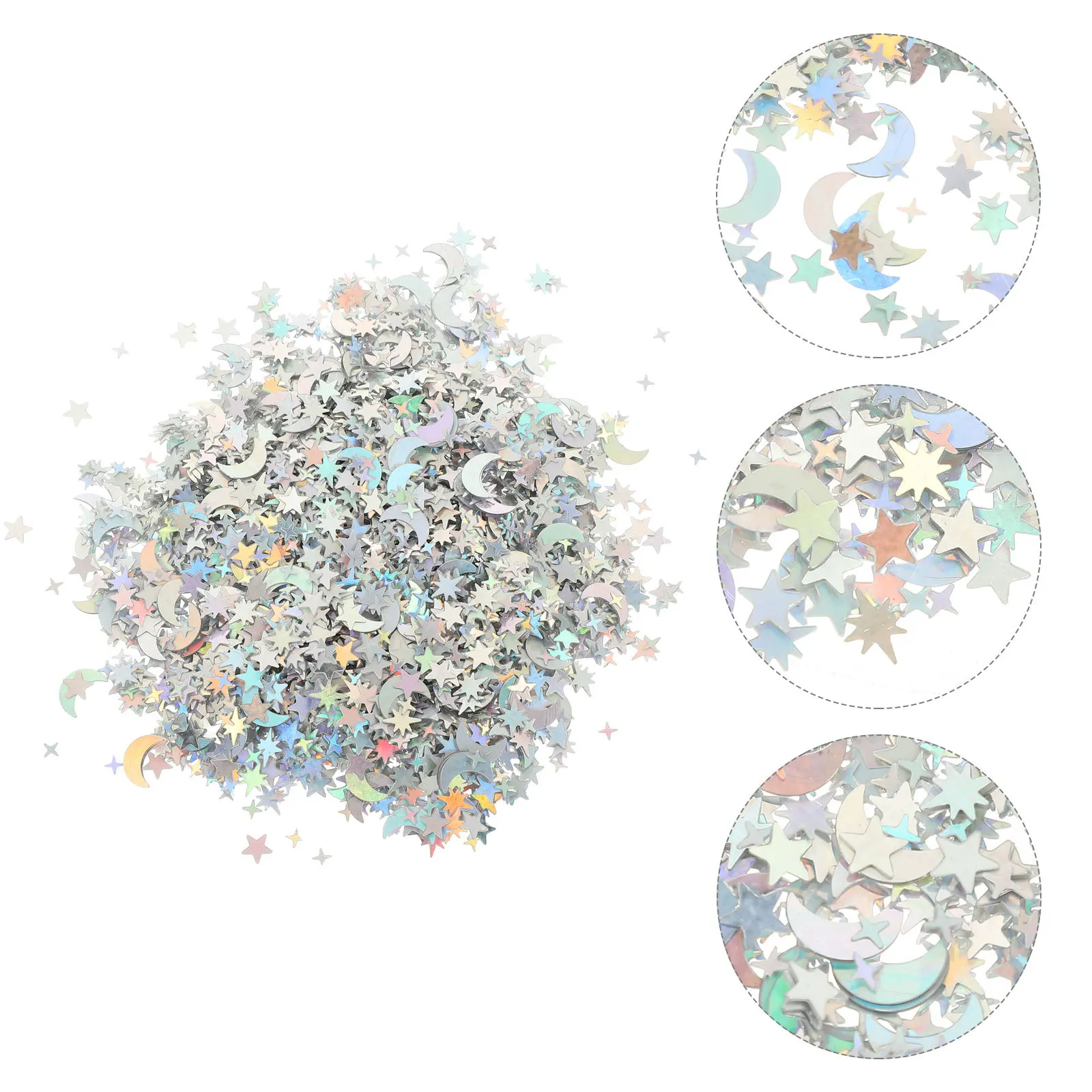 

1 Bag Of Bright Glitter Decoration Pet Confetti Star Moon Shapes For Party Table Decor Balloon Filler Craft Wedding Christmas