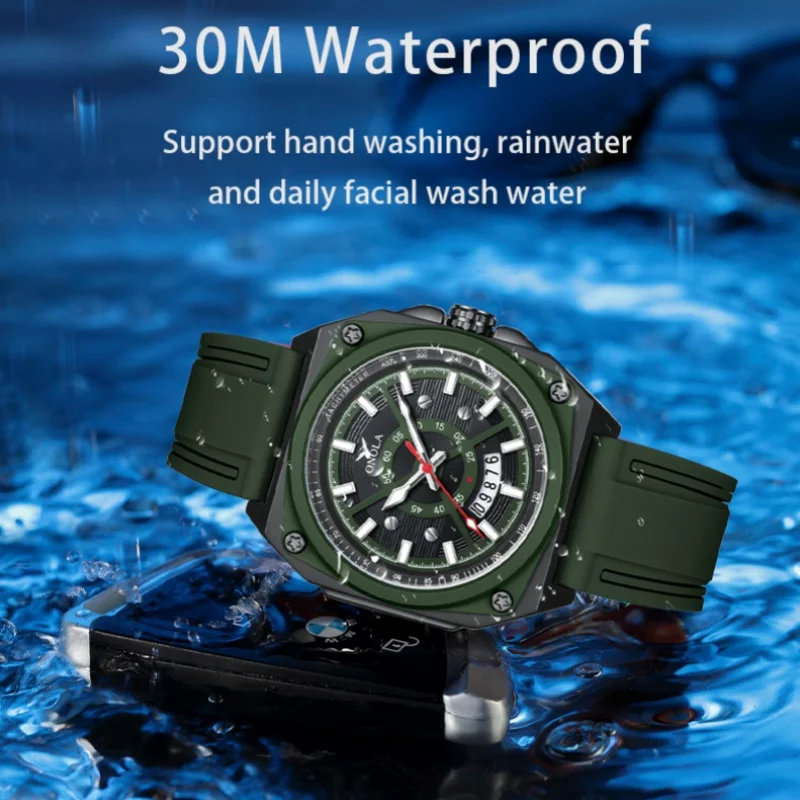 ONOLA 3856 新ファッションカジュアルメンズ腕時計多機能防水クォーツ腕時計男性用時計高品質relojes para hombres