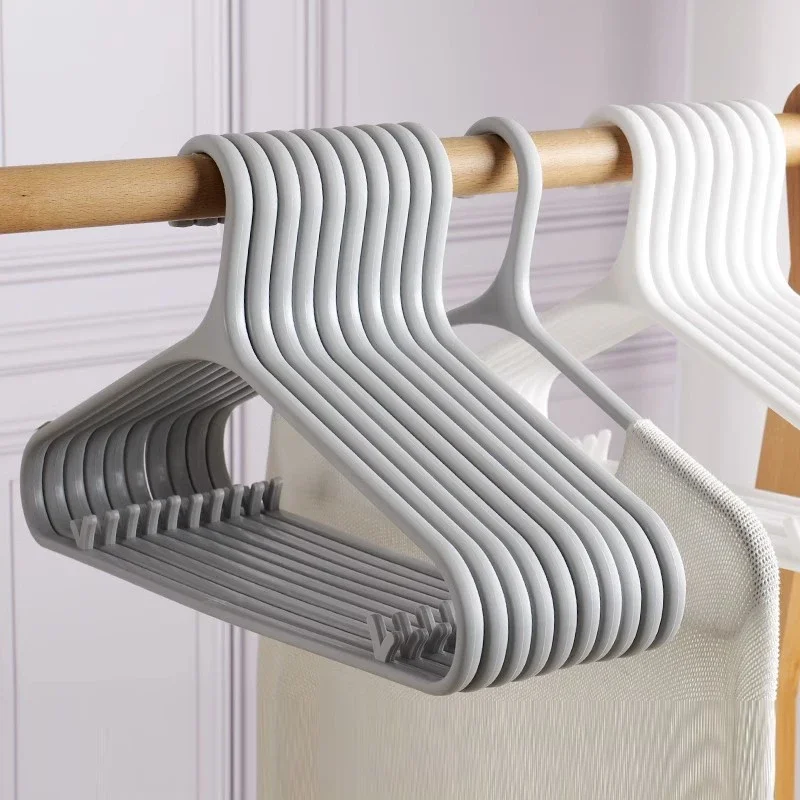5pcs/set Clothes Hangers for Home Use  Drying Hangers Plastic Thick Clothes Hangers Storage Bedrooms Wardrobes Household Goods